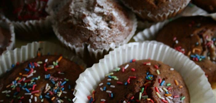 Celozrnné muffiny s čokoládou – chutné a zdravé čokoládové